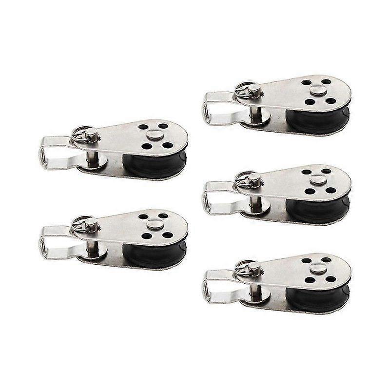 5 τεμάχια τροχαλιών ανοξείδωτου νάυλον τροχαλία ιστιοπλοΐας σκαφών τροχαλίας σκαφών νάυλον κουνώντας τροχαλία σχοινιών