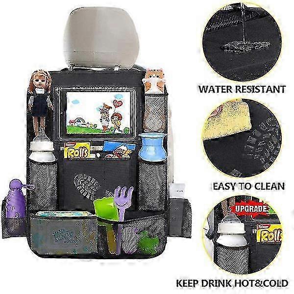 Schwarzer Universal-Auto-Rücksitz iPad-Aufbewahrungshalter