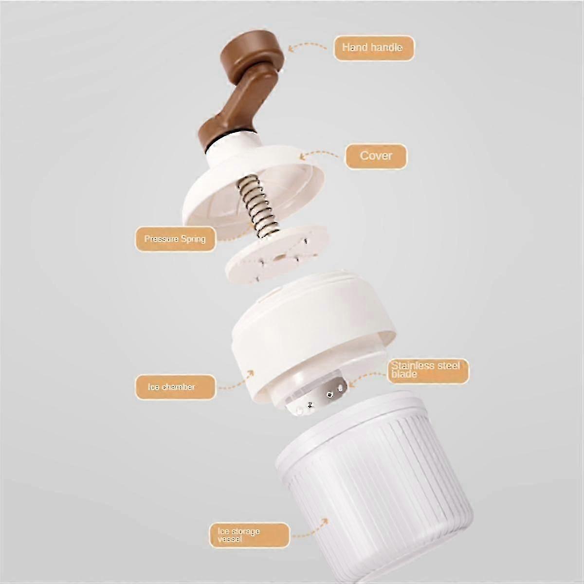 Ice Maker Manual Ice Crusher,Snow Cone Machine Household Mini Portable Ice Shaver for Snow Cone, , Shaved Ice