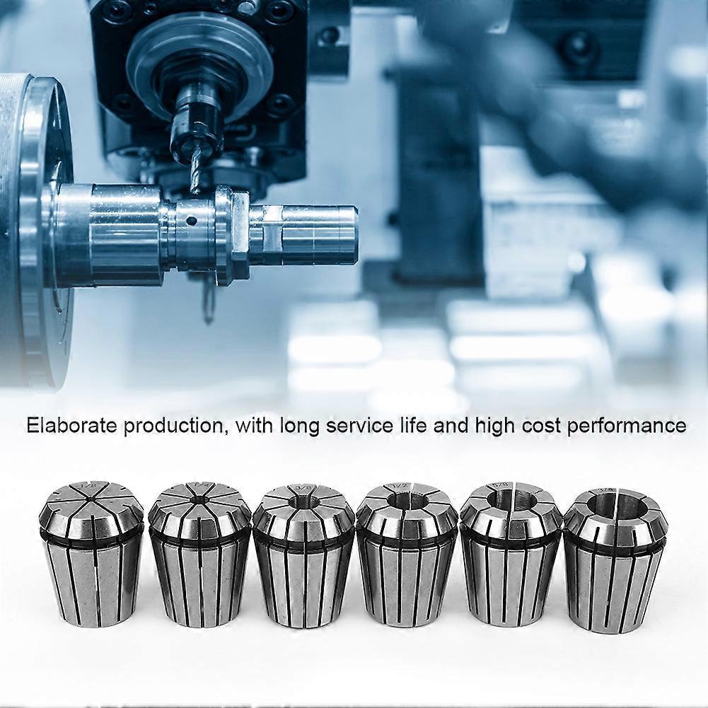 6Pcs ER32 CNC Engraving Milling Chuck Set, HSS, 1/8in–3/4in