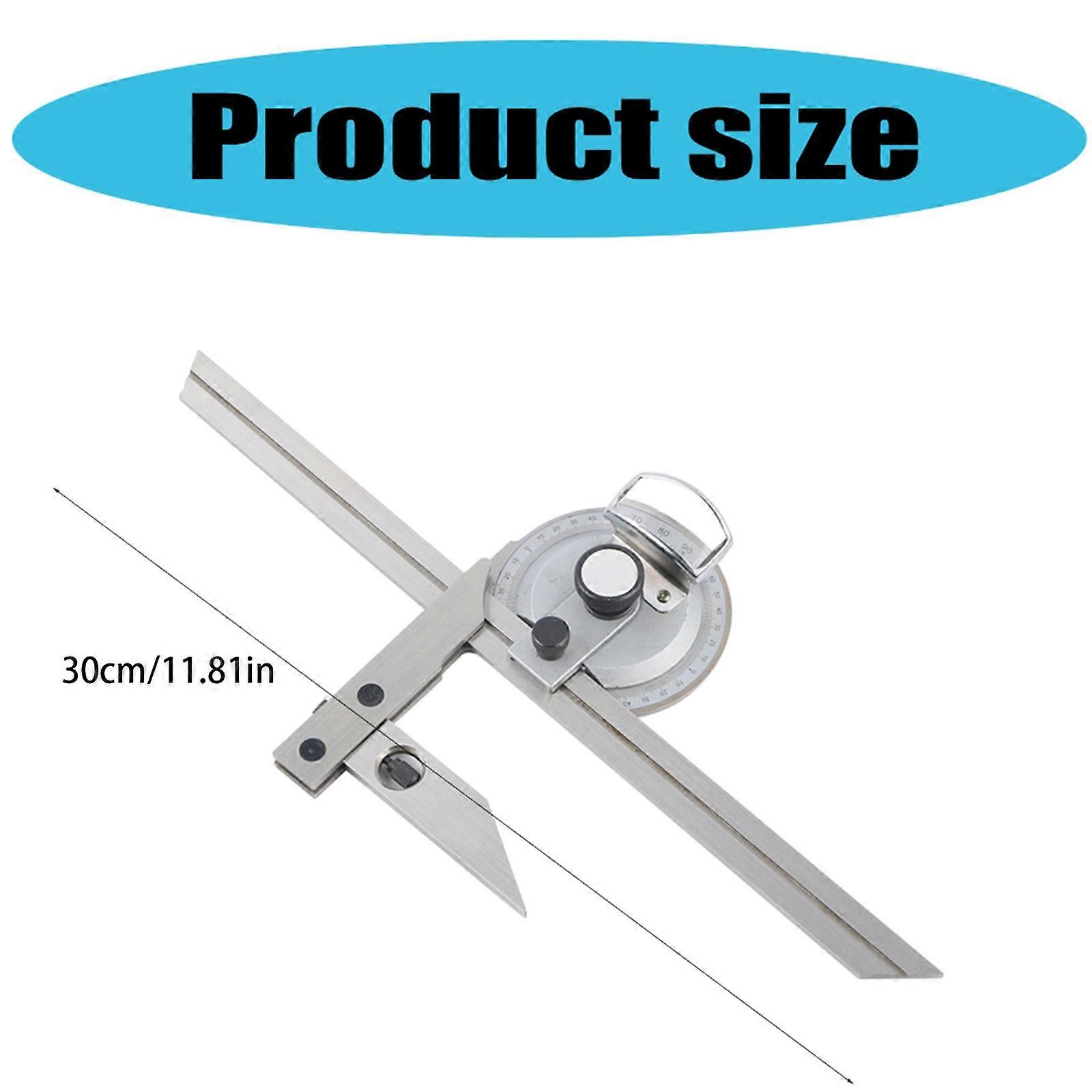 360 Deg Universal Angle Ruler Bevel Protractor Measuring Instrument Stainless Steel Angle Finder Ruler Woodworking Tools Silver