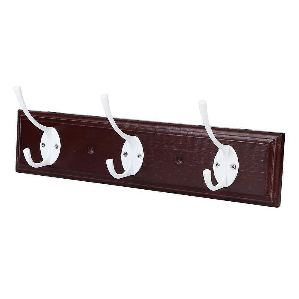 Solid Wall Mount Hat 3 Hook Rail Coat Storage Hanger Towel Clothes Rack Organizer for Home Entryway