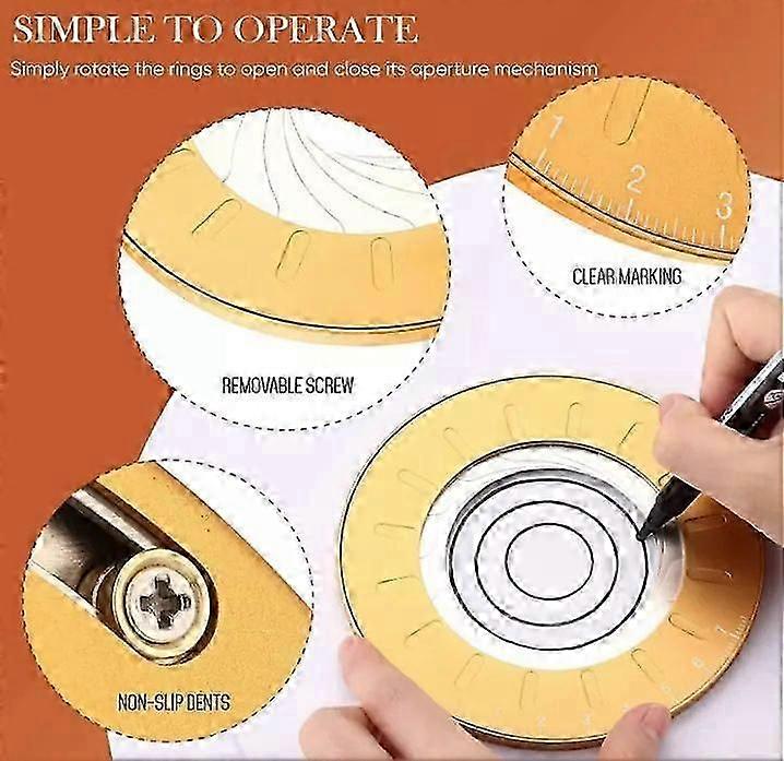 Precision Adjustable Metal Circle Drawing Tool, Round Pipe Measuring ...