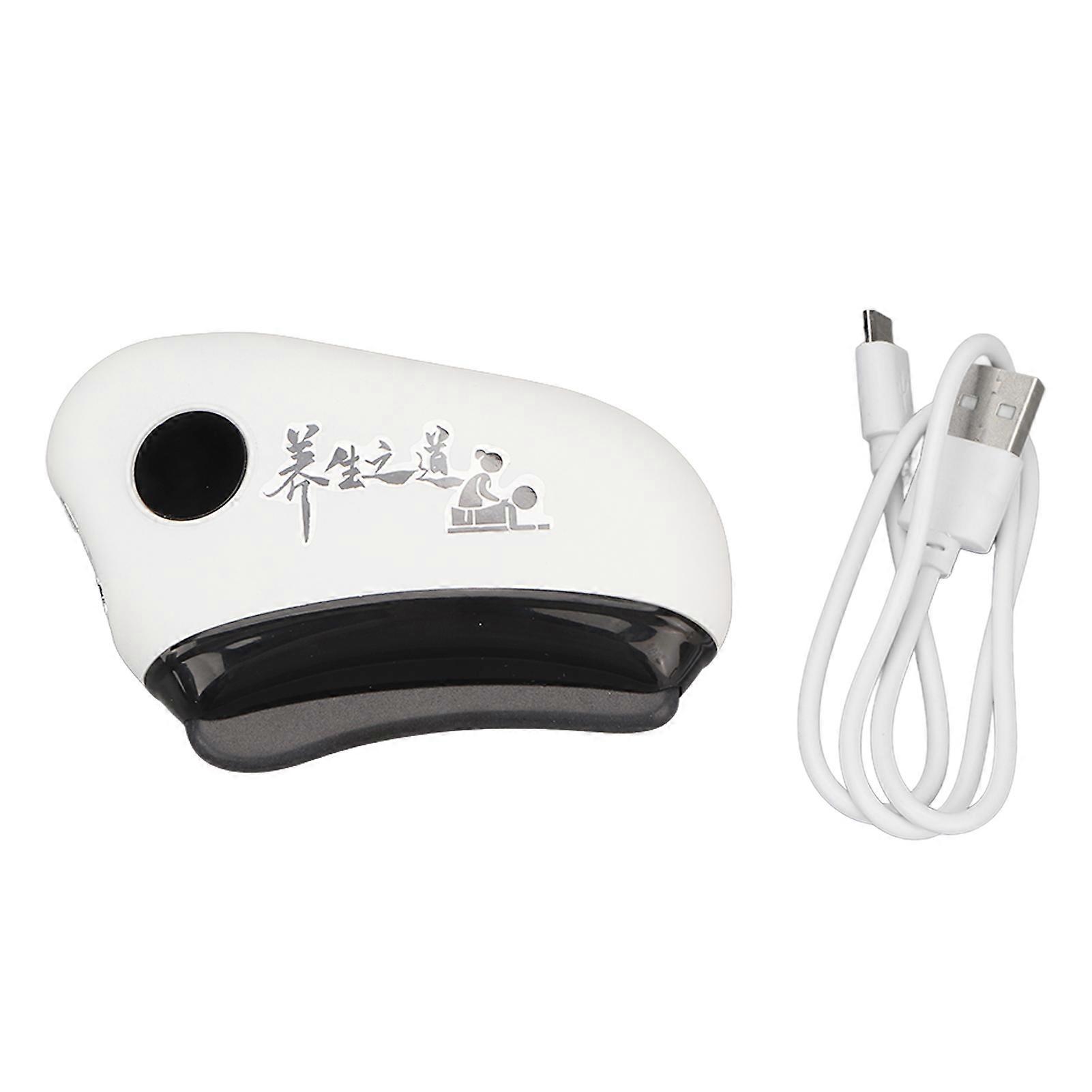 Planche électrique de grattage de la peau, 16 vitesses de vibration, éclairage rouge, compresse chaude, masseur Gua Sha, blanc