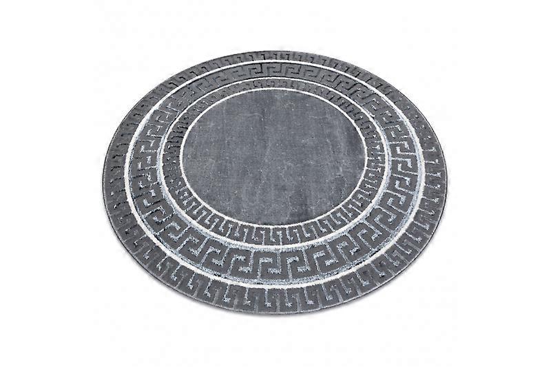 Carpet ALLURE 1960 circle, Greek key, frame - Structural, stylish, glamour grey