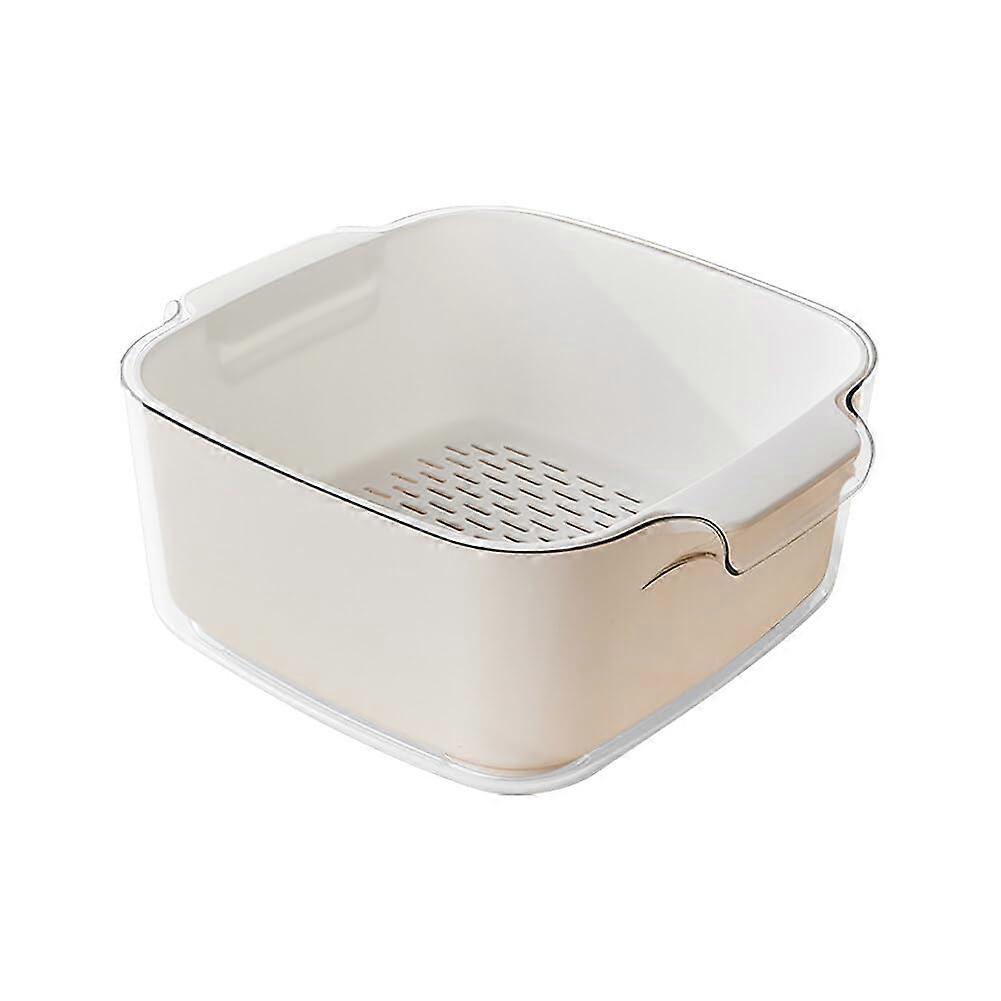 8.2 Quart Plastic Kitchen Colanders Bowl Set, Double Layer Strainer for Washing Fruits, Vegetables, Pasta, and Salads