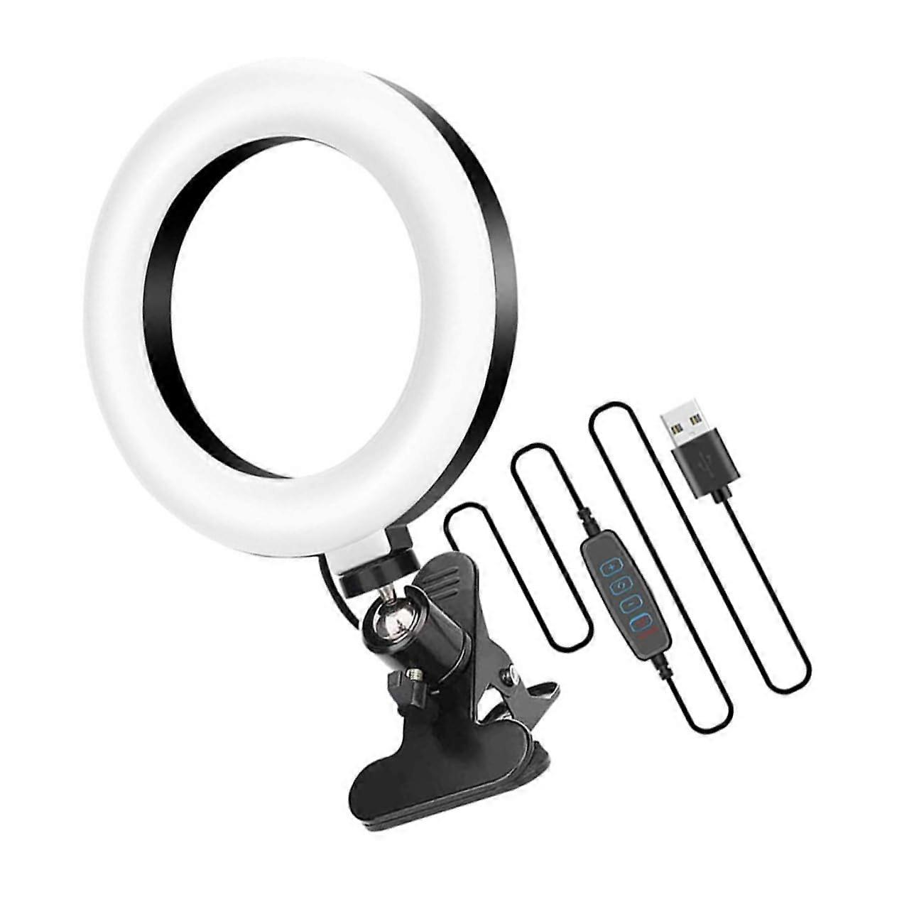 LED Clip Conference Lighting for Computer and Laptop - Adjustable Ring Light for Streaming, Meetings, and Broadcasting