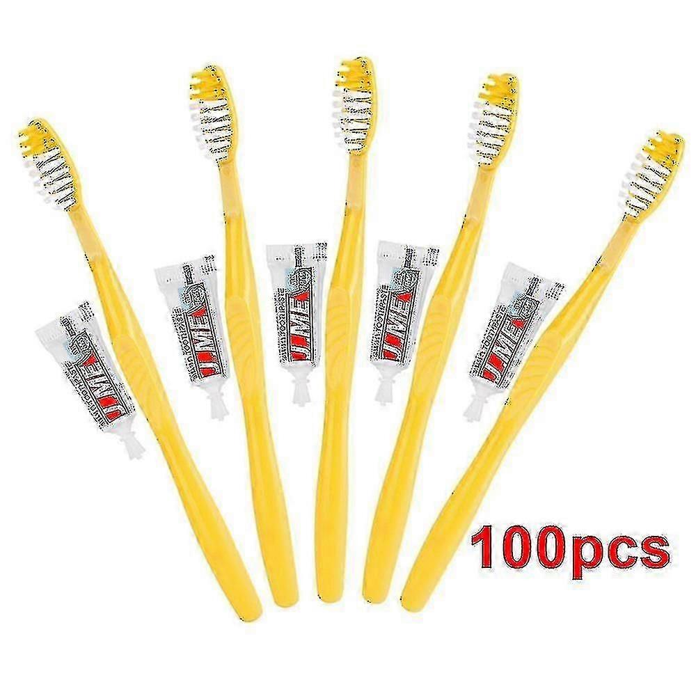 100/50/20pcs Disposable Hotel Toothbrush Portable Manual Toothbrush Toothpaste