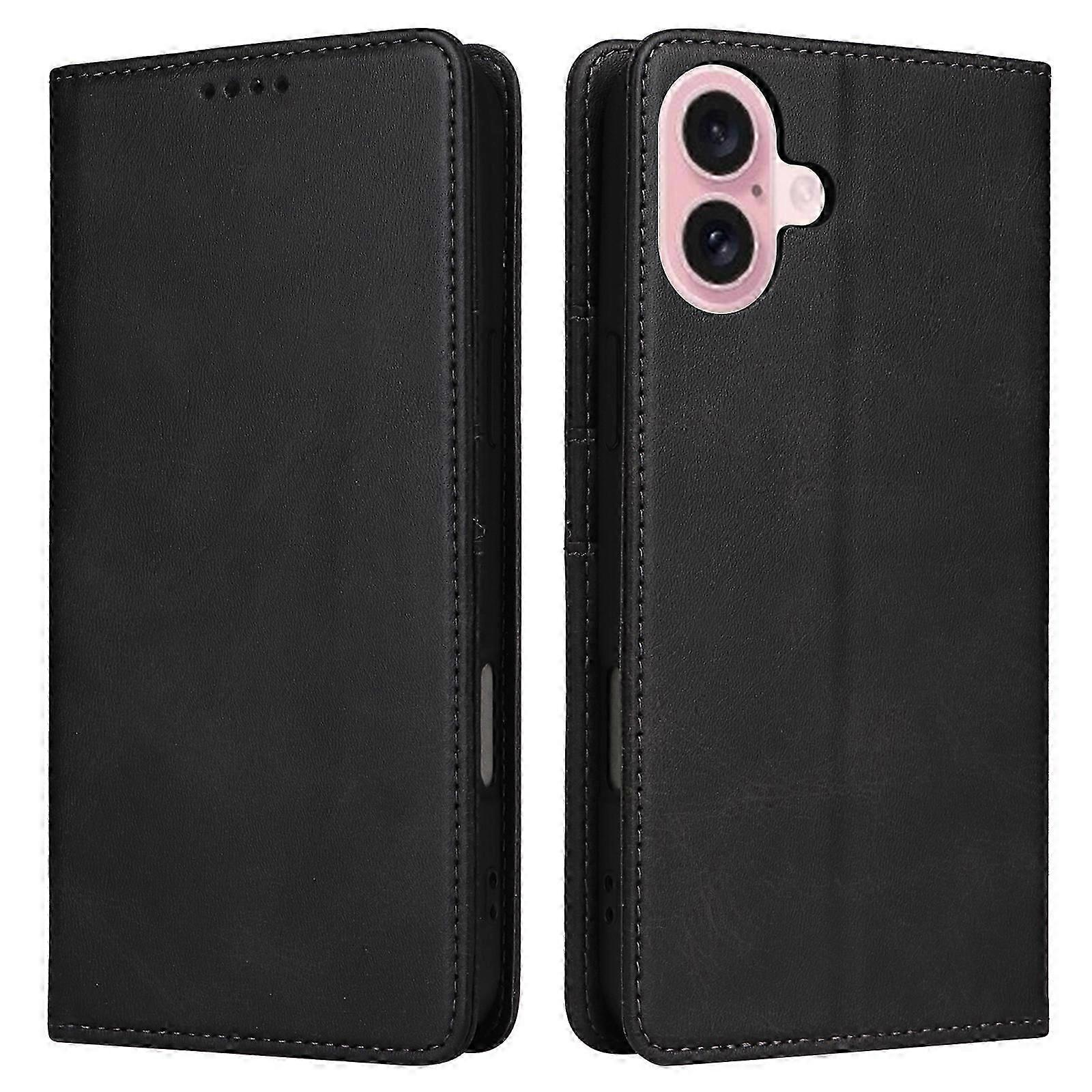 For iPhone 16 Case RFID Blocking Leather Phone Cover Magnetic Closing