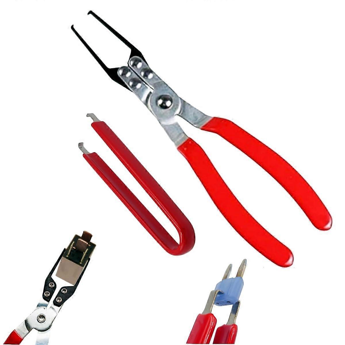 Relay Pulling Pliers and Automotive Relay Removal Tool, Battery Terminal Wiper for Car and Vehicle Maintenance