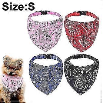 4 Pieces Bandana For Dog Adjustable Dog Cat Puppy Bandana Pet Neckerchief For Small And Medium -sized