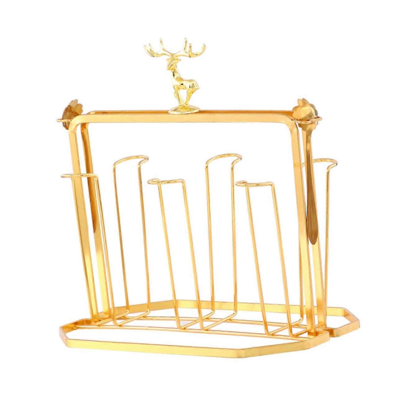 1Pc Iron Cup Drying Rack Upside Down Cup Drainer for Efficient Cup Cleaning and Storage Stylish Antler Design for Kitchen Organization and Draining