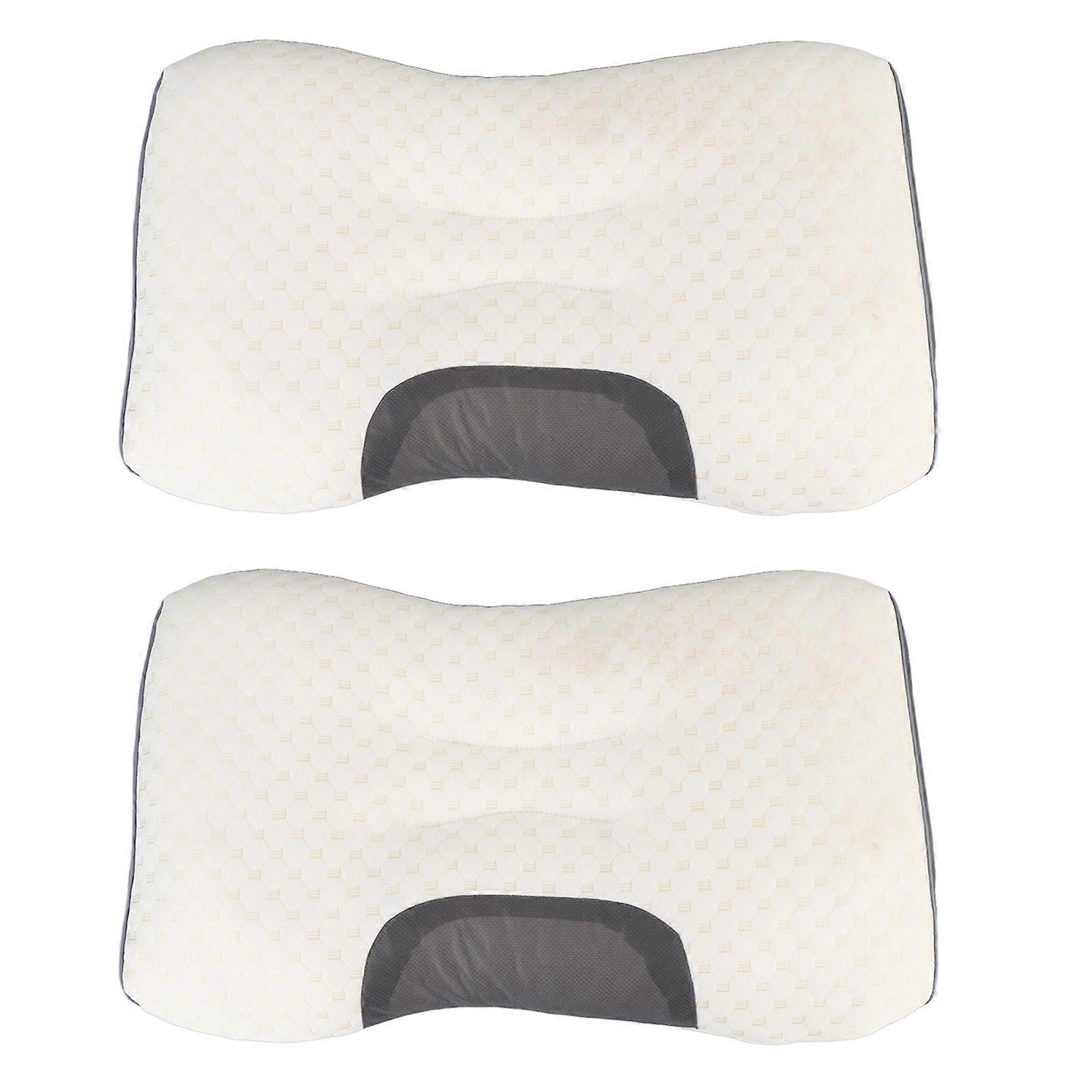 Memory Foam Pillow Core Neck Support Ergonomic Pillow Core for Back and Side Sleeper 2Pcs