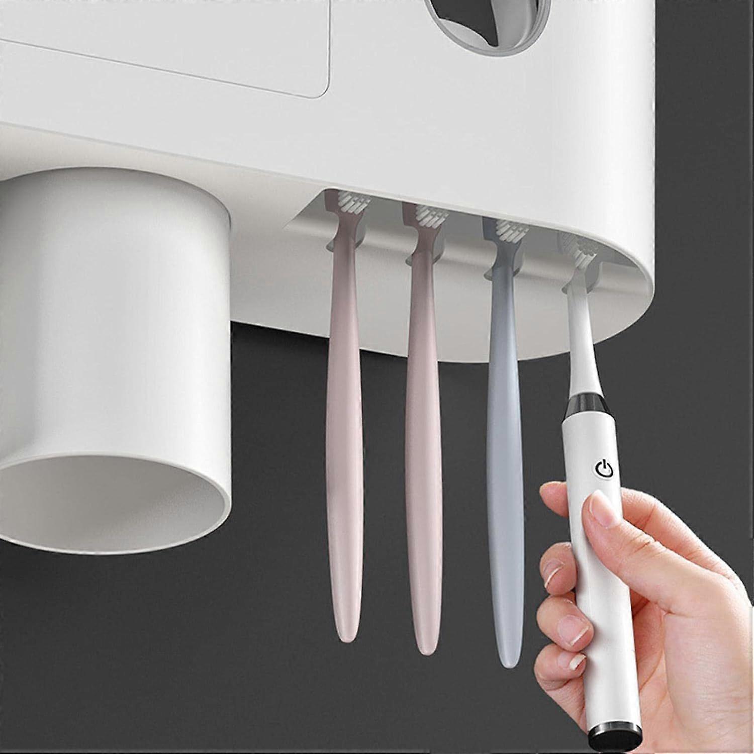 electric toothpaste dispenser, storage rack