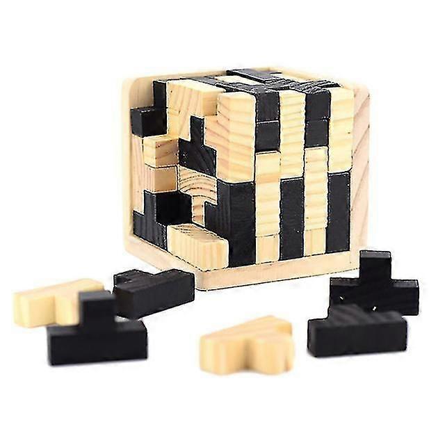 Puzzle en bois Toy Lock Magical Bean Tetris 54 T Combinaisons 3d