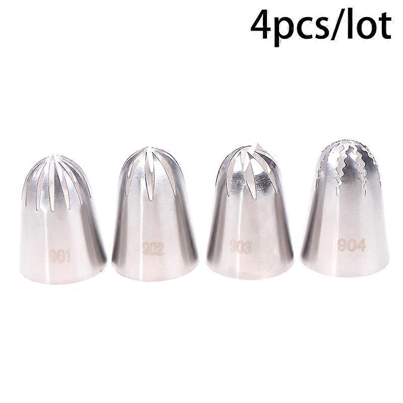 901 902 903 904 Stainless Steel Large Size Close Star Piping Nozzle Cream Icing Tips Cake Fondant Kitchen Baking Tool