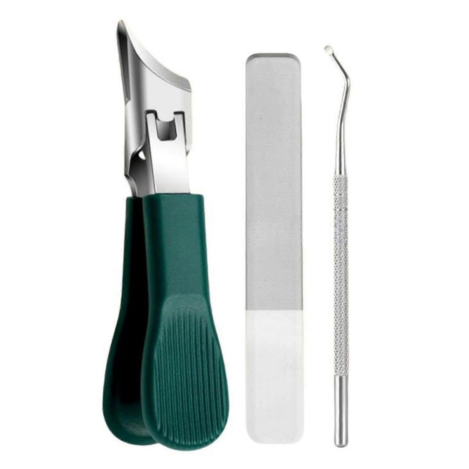 Wide-Jaw Opening Anti-Splash Slanted Nail Clipper Ingrown Nail Clippers Portable Toenail Fingernail Trimmer Set