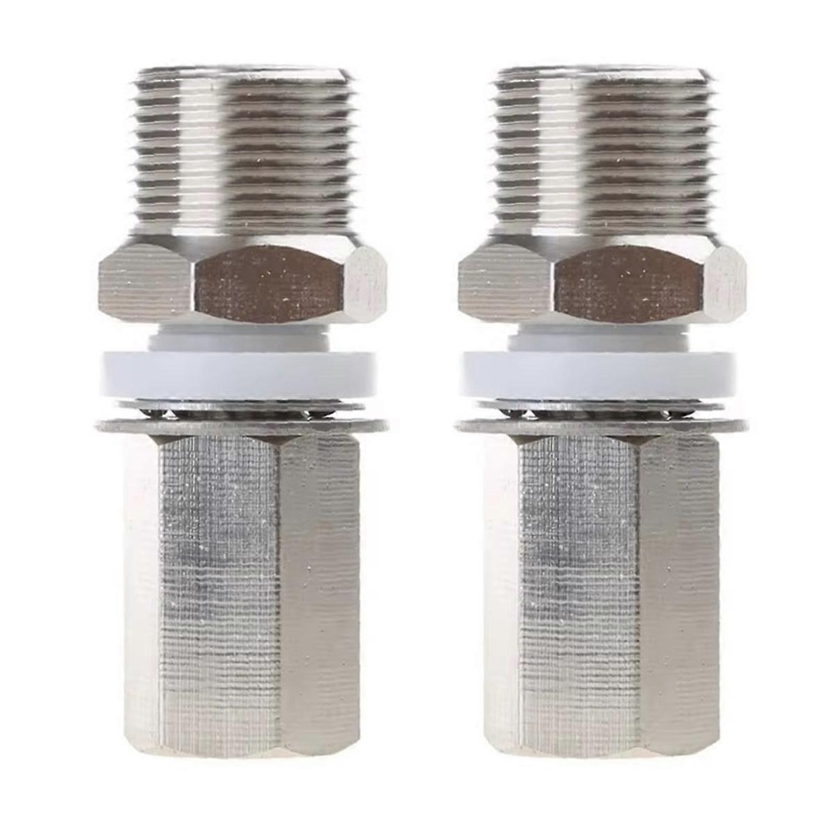 2Pcs S216 3/8-24 to SO239 Antenna Mount Adapter SO-239 to 3/8-24 Threaded Antenna Mount Adapter for
