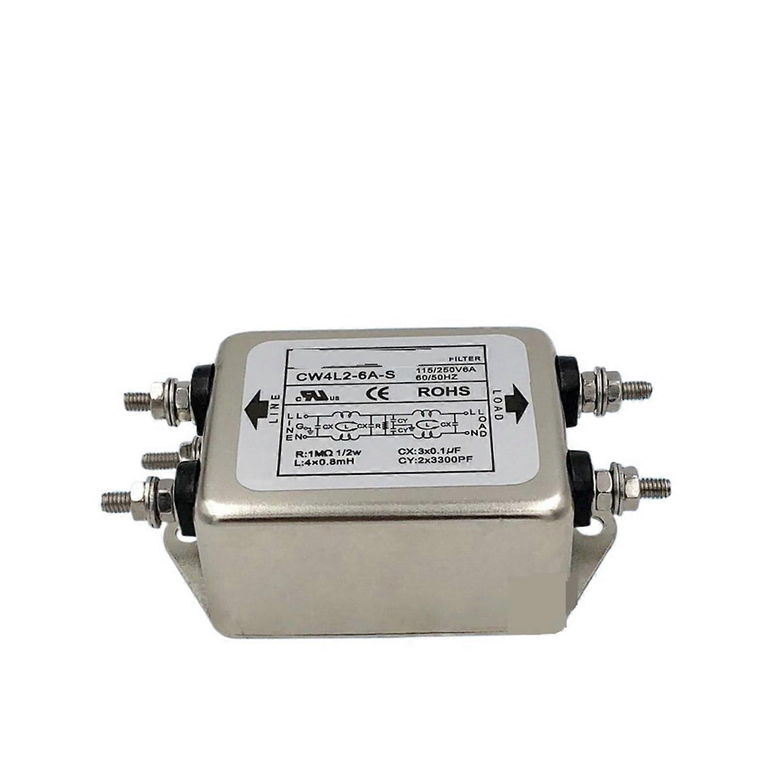 Power Filter CW4L2 10 20A Two-Stage Purification Single-Phase AC 220V Anti-Interference S Audio Bipolar Terminal