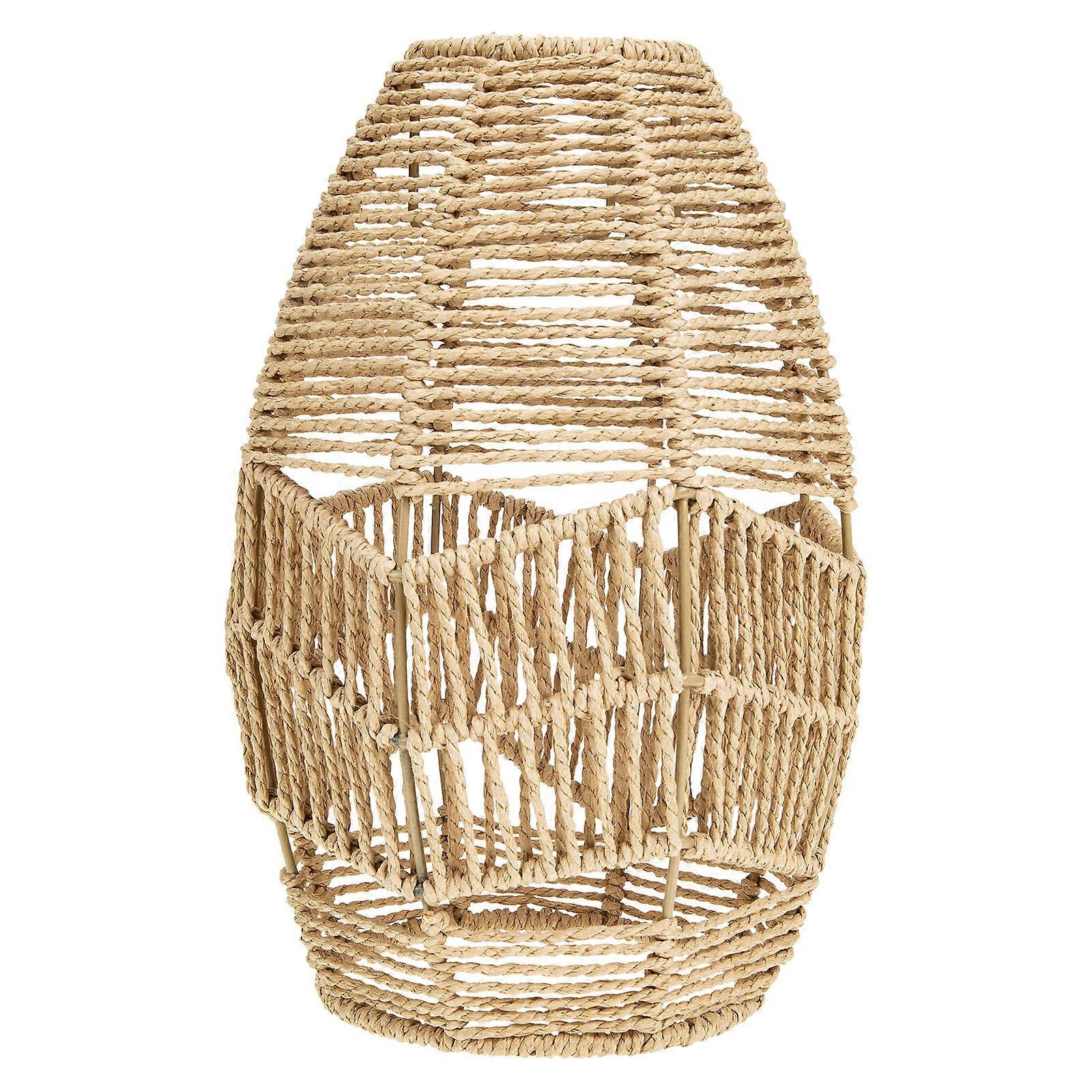 Retro Chinese Style Hanging Light Cover, Rope Woven Lampshade for Home Hotel Restaurant Decor, Rustic Ceiling Lamp Shell with Artistic Design