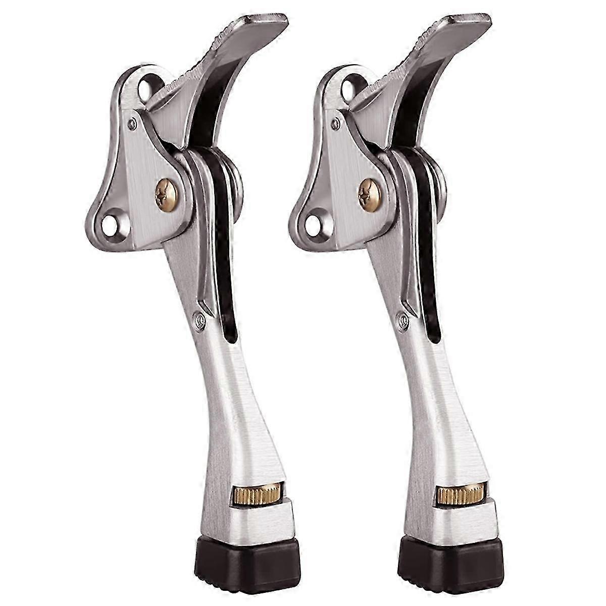 Door Stopper 2 Packs Kickdown Door Stop Adjustable Height