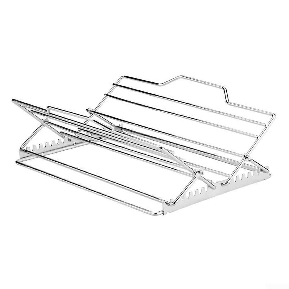 Adjustable turkey roasting rack Vshape stainless steel dishwasher 27.6x26.2x1.8cm silver