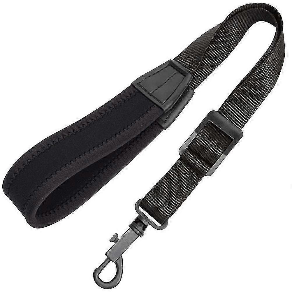 Adjustable Black Saxophone Neck Strap for Comfortable Playing