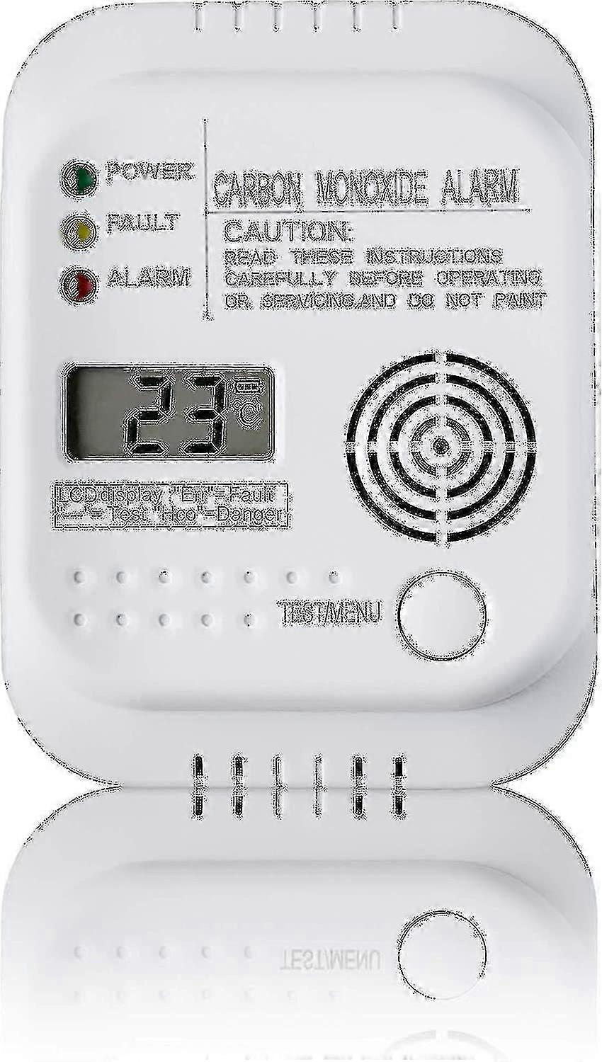 Car Monoxide Detector Battery Powered Gas Detector With Display And Thermometer