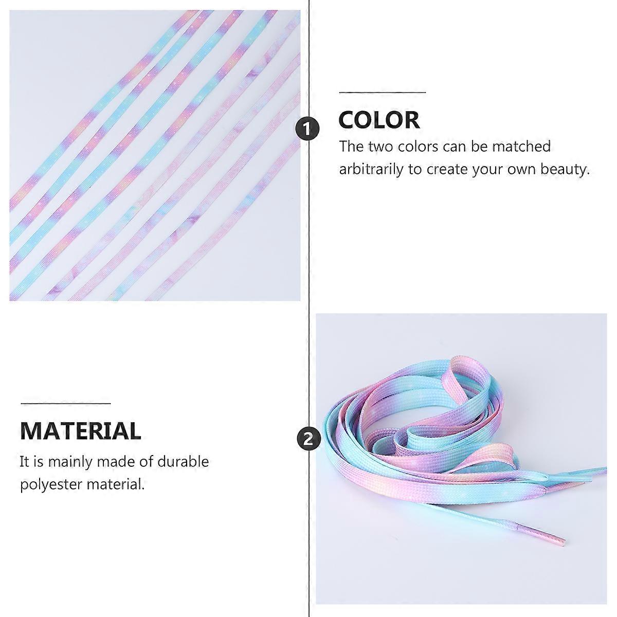 Flat Laces, Reliable and Chic Strings for Sneakers and Casual Footwear, Gradient Style