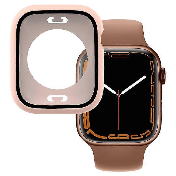 Compatible For Apple Watch Series 7 45mm Anti-scratch Tempered Glass Screen Protector Waterproof PC Watch Case with Back Cover