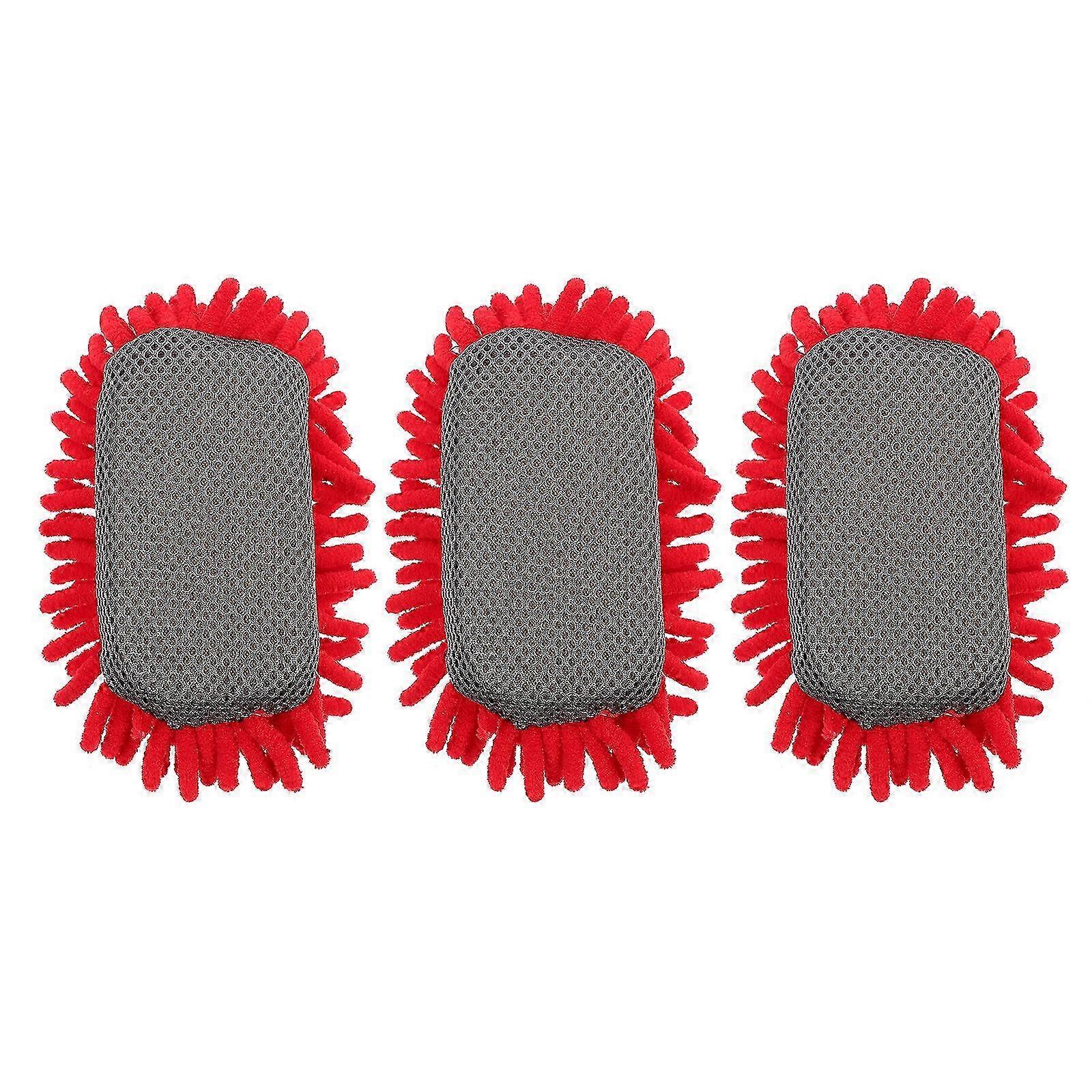 3pcs Blackboard Dry Erase Eraser 13x7x5cm Red for Whiteboard Chalkboard