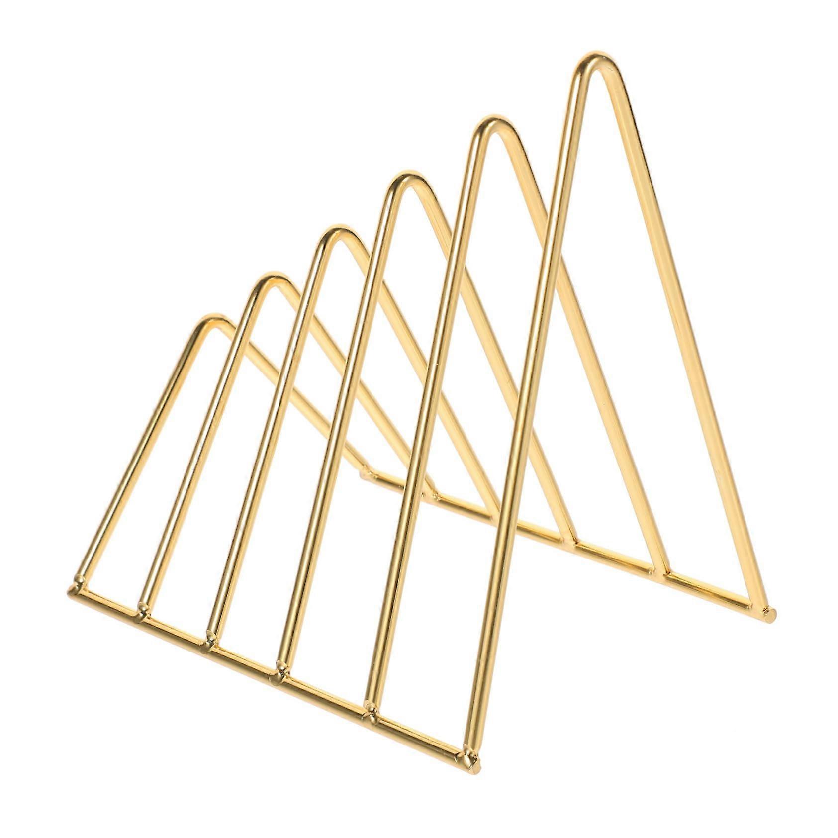 Versatile bookshelf Decorative bookends Organizer Adjustable book stand For home office classroom and library Golden color