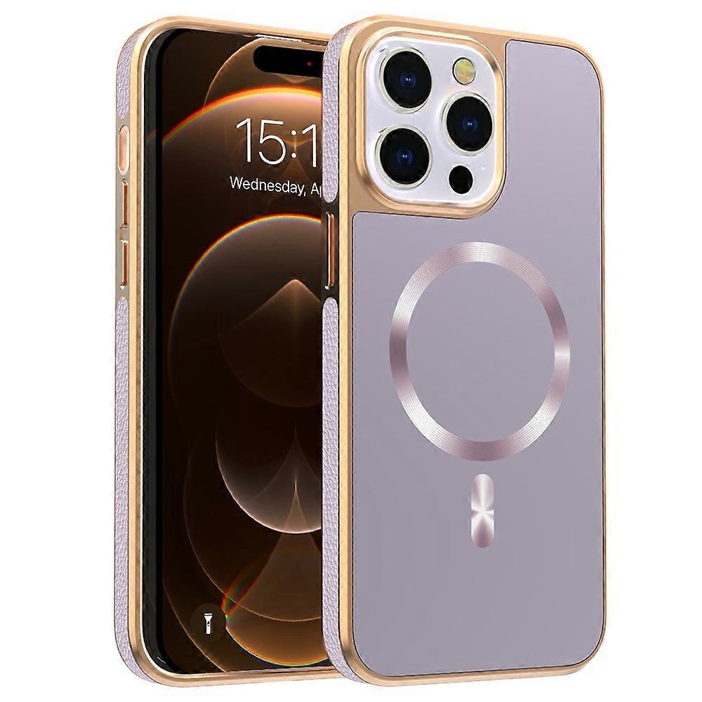 Compatible For iPhone 15 Pro Max Magnetic Case Electroplating Anti-Drop TPU + PC Phone Back Cover