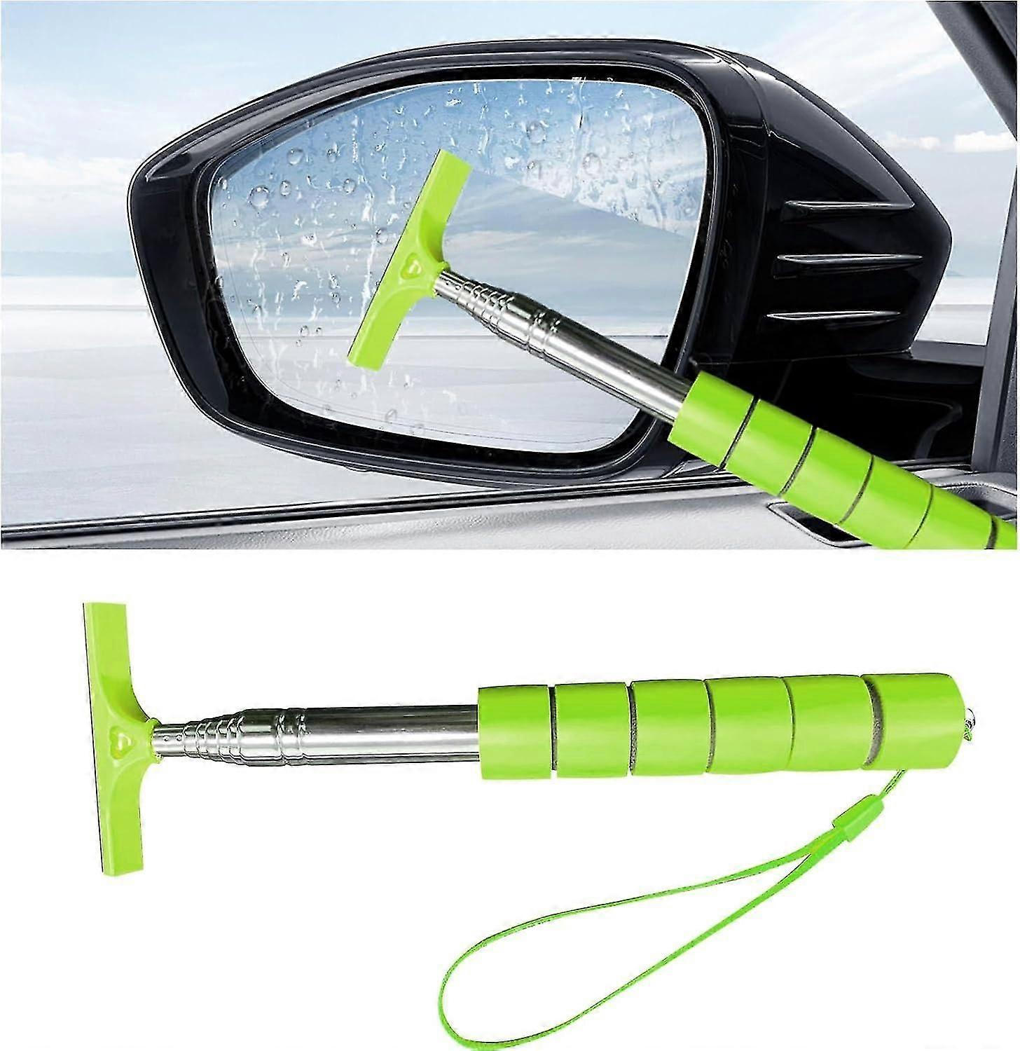 Car Side Mirror Squeegee, 98cm Retractable Rearview Mirror Wiper, Mini Portable Auto Window Squeegee Cleaner For Rainy Foggy Weather