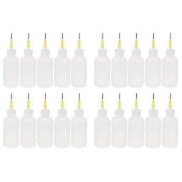 20pcs 50ml Needle Tip Applicator Squeeze Bottles Liquid Glue Dropper Dispensers
