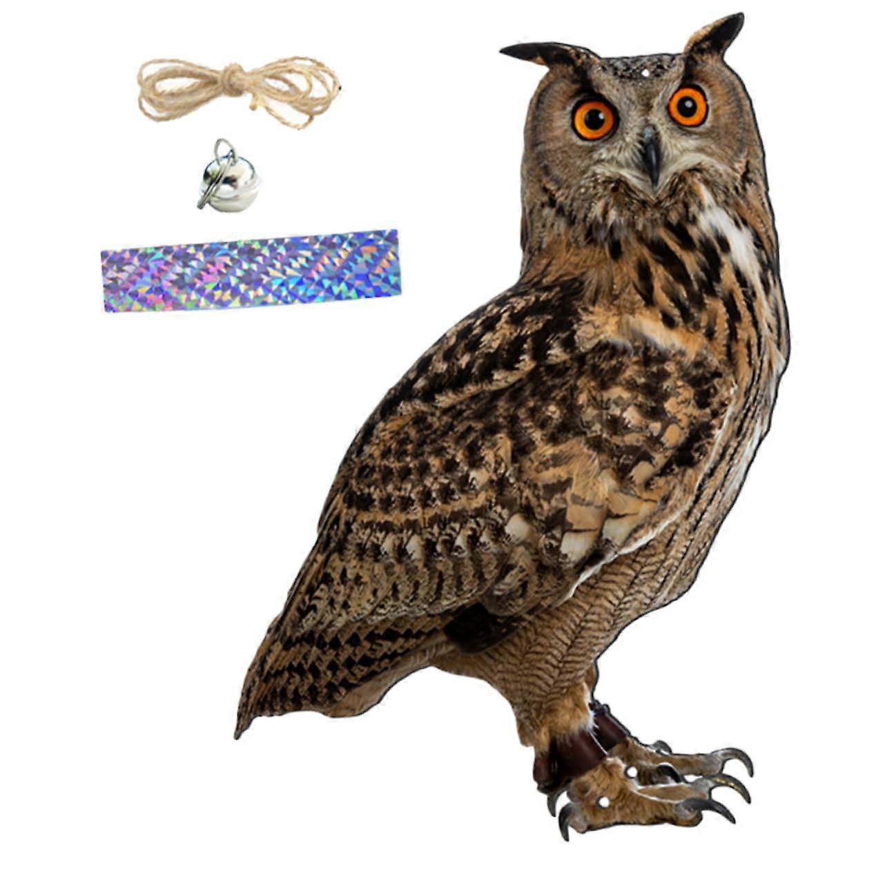 Hanging Owl Ornament, Bird Repellent, Garden Decoration