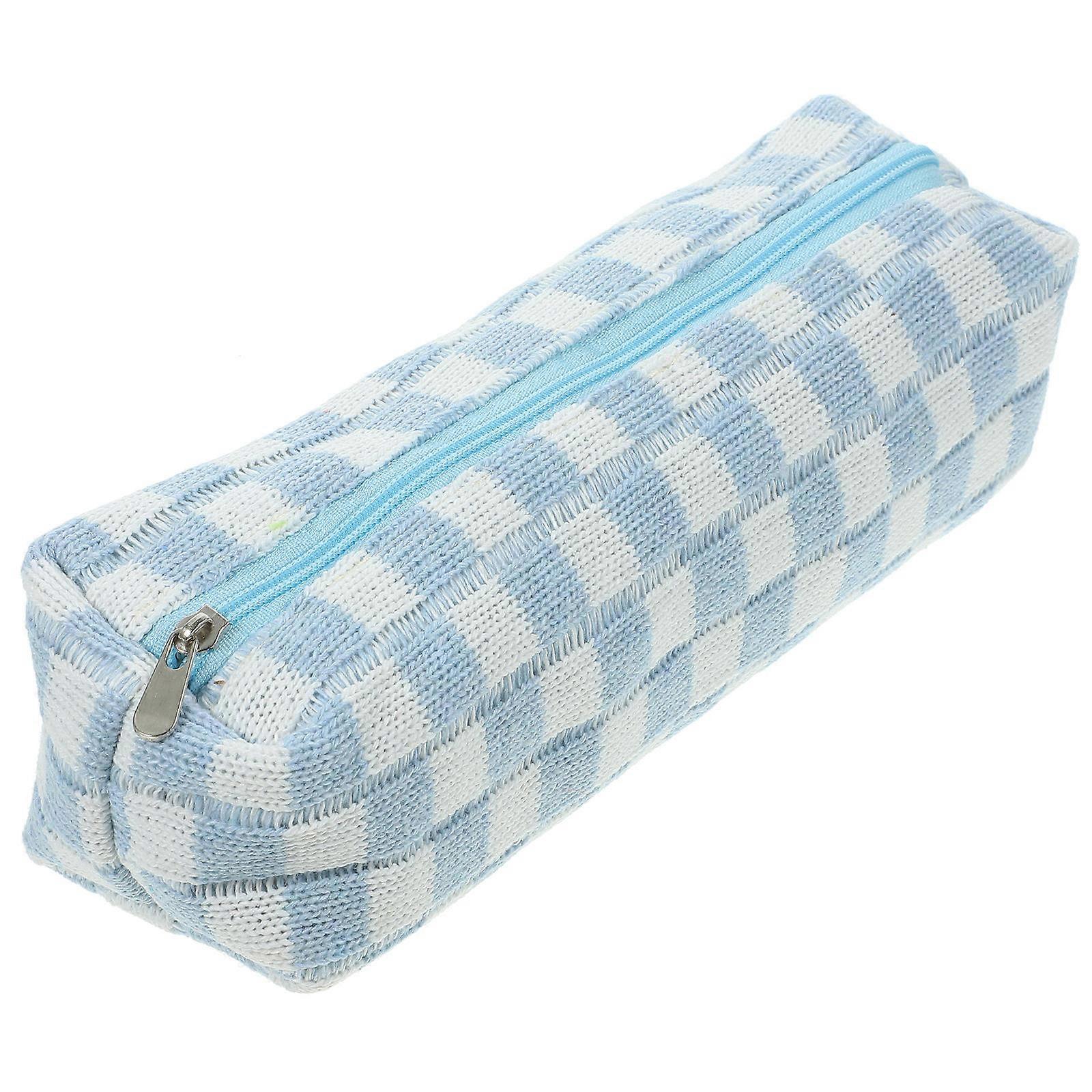 Convenient Storage Bag Multi-Function Stationery Bag Outdoor Sketching Sky-Blue Small 1Set
