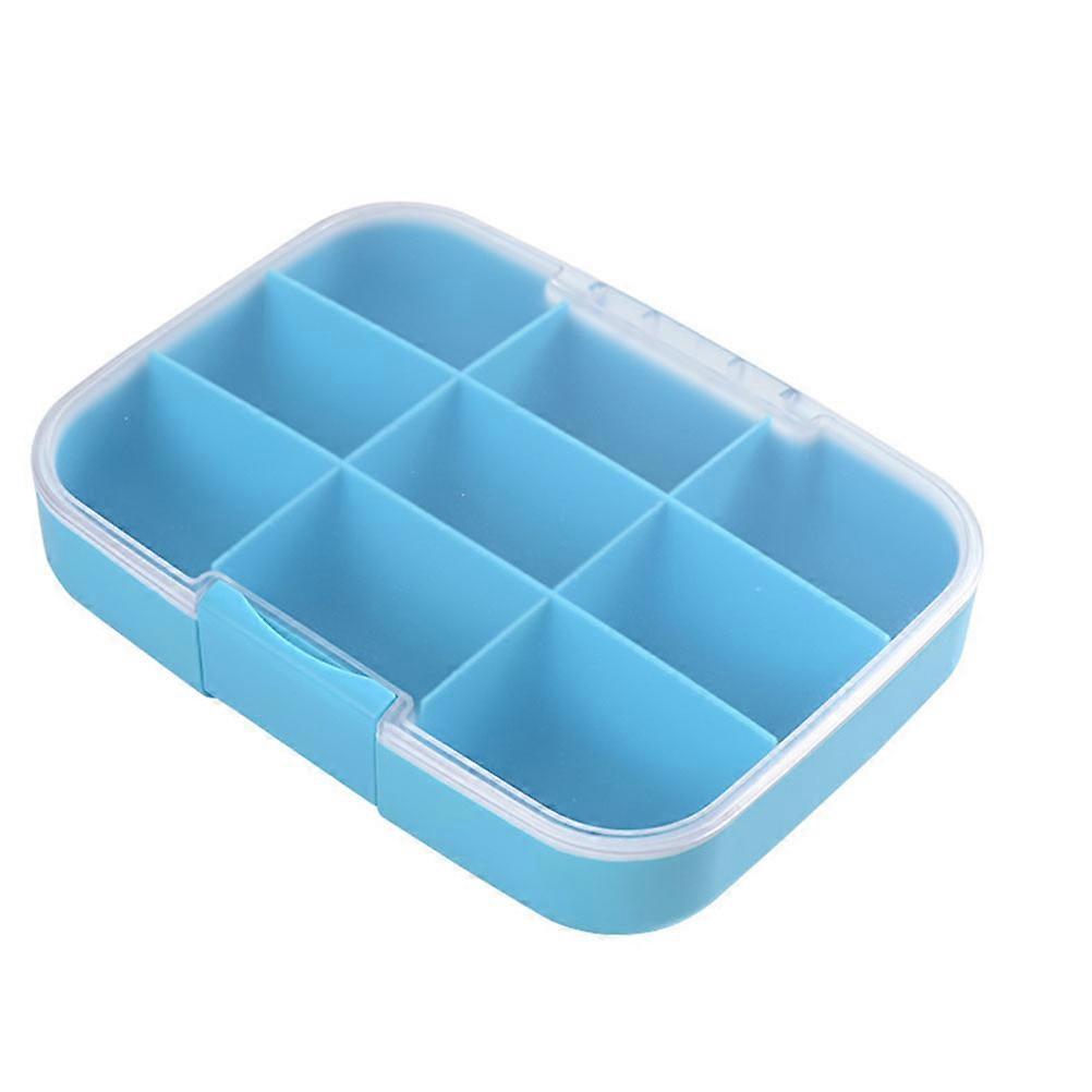 Tablet Dispenser Multi-Grids Tablet Case Travel Medicine Dispenser Rectangular 1Set