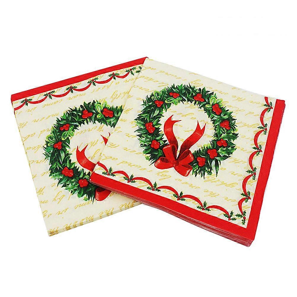 Party Napkins Disposable Multi Color Christmas Theme Dinner Napkins 100Pcs