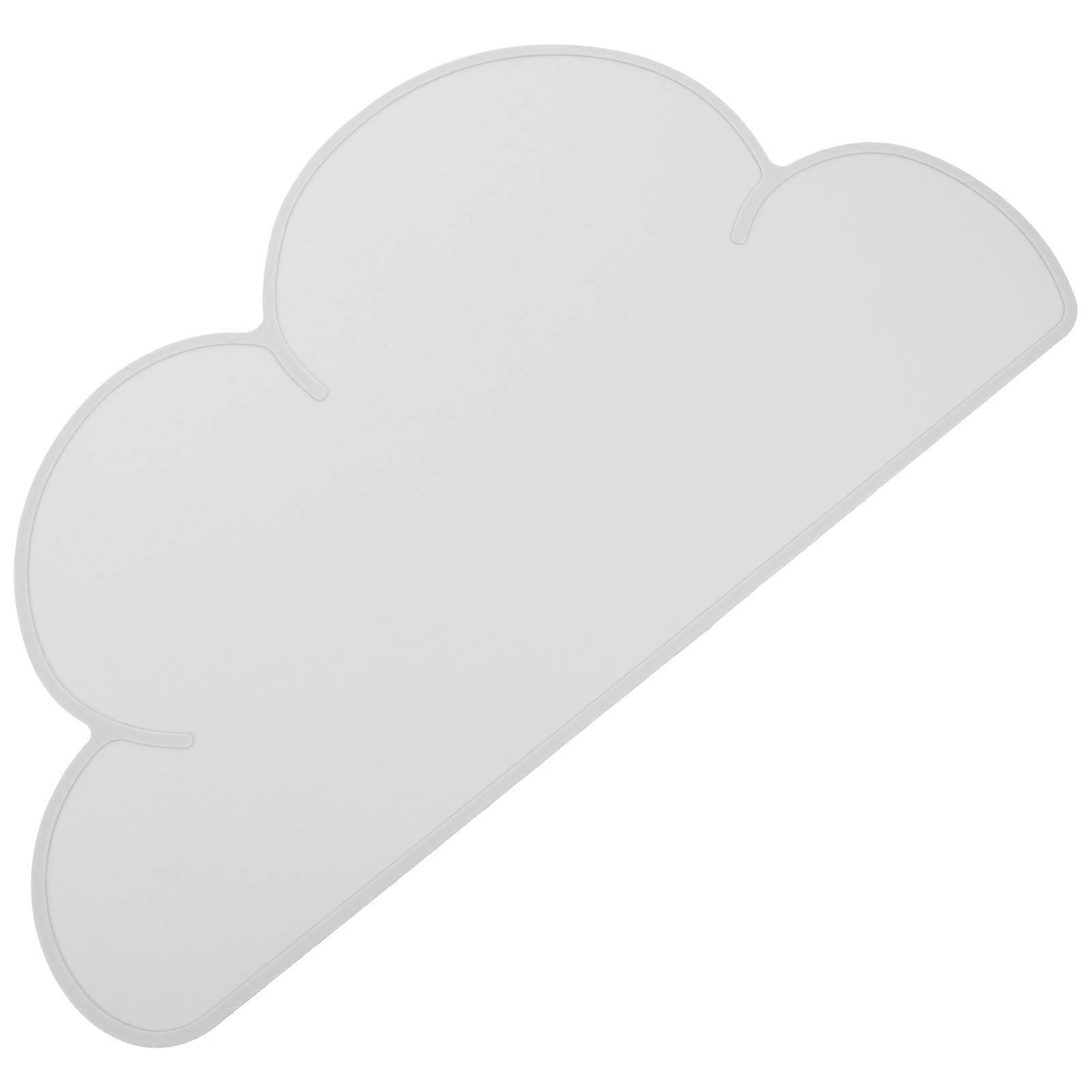 Cloud Shaped Non Slip Pet Feeding Mat for Cats and Dogs, Silicone Food Bowl Cushion with Leak Proof and Skid Resistant Design for Mess Free Meals,