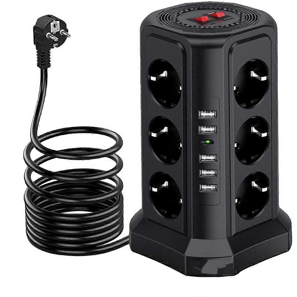 Heavy-Duty Space-Saving Surge Protector Tower For Home Office