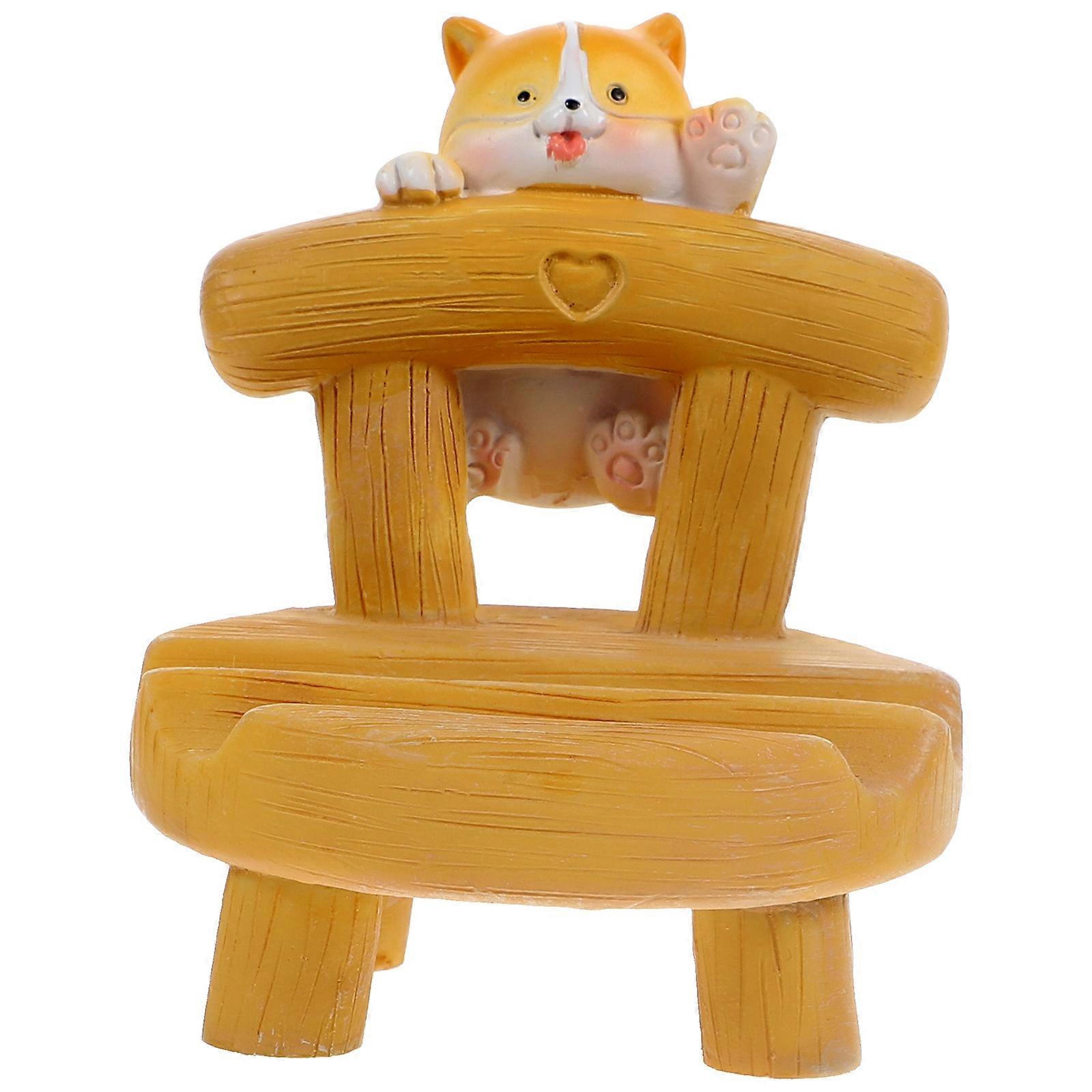 Adjustable Foldable Desktop Phone Holder Chair Stand For Home Use 2.4x2.4x3.0in Resin Cell Phone Support 1Pcs