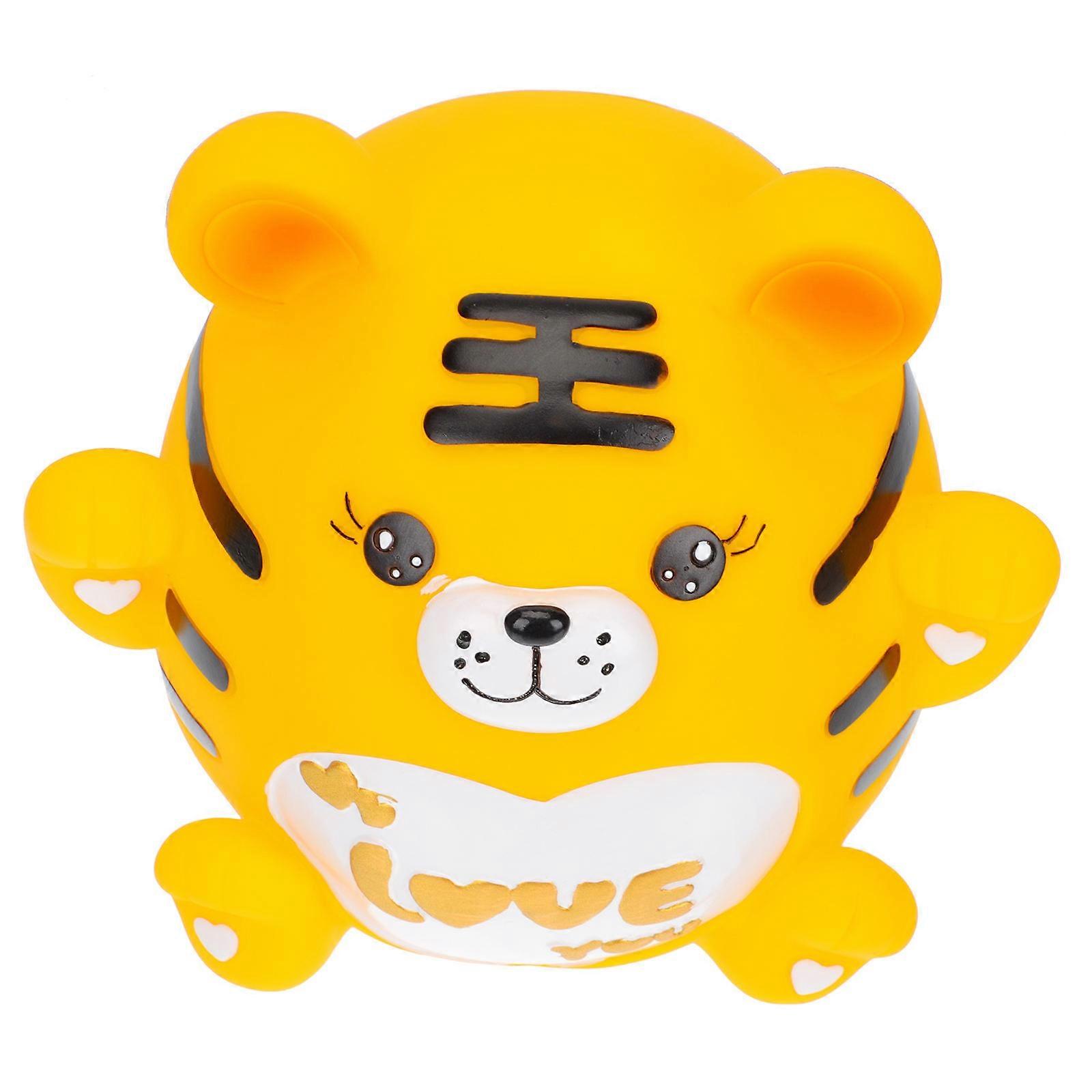 1pc Desktop Saving Pot for Kids Money Jar in Cartoon Tiger Coin Container as Home Ornament