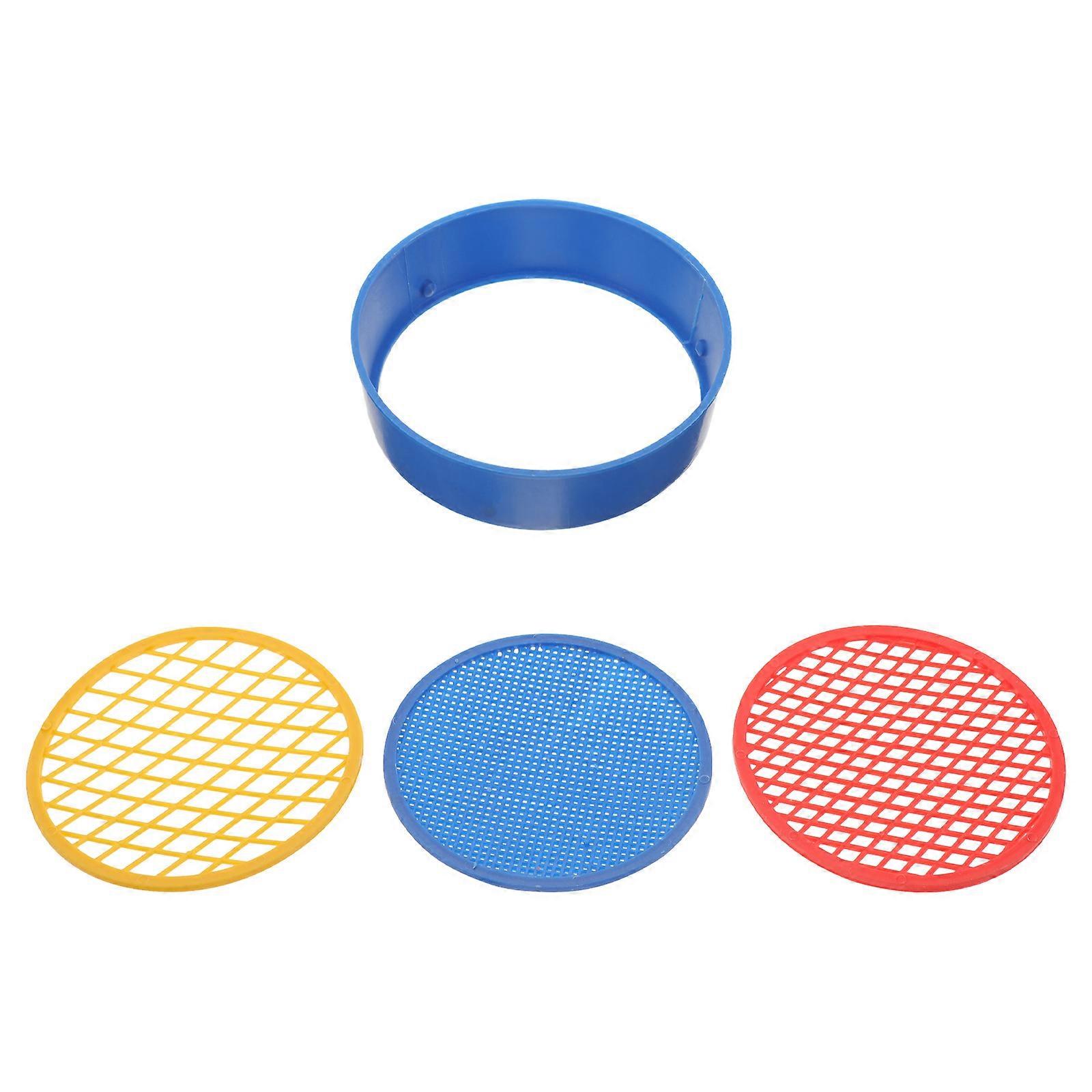 3 Sets of Garden Soil Sifter Soil Sifting Pan Plastic Garden Soil Sieve Gardening Manual Soil Strainer