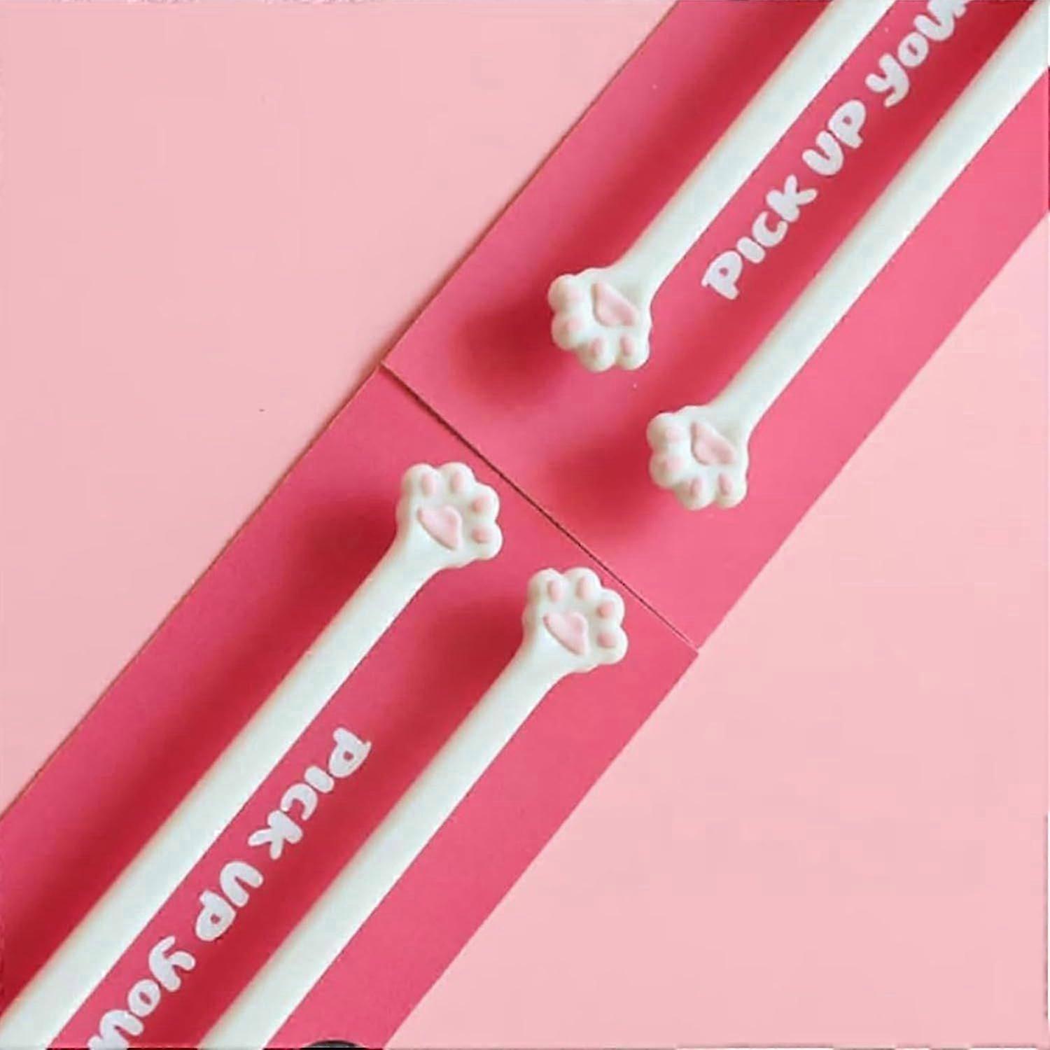 Cat Paw Chopsticks Χαριτωμένο &; Μοναδικό ροζ Paw Prints Επαναχρησιμοποιήσιμα αντιολισθητικά ξυλάκια