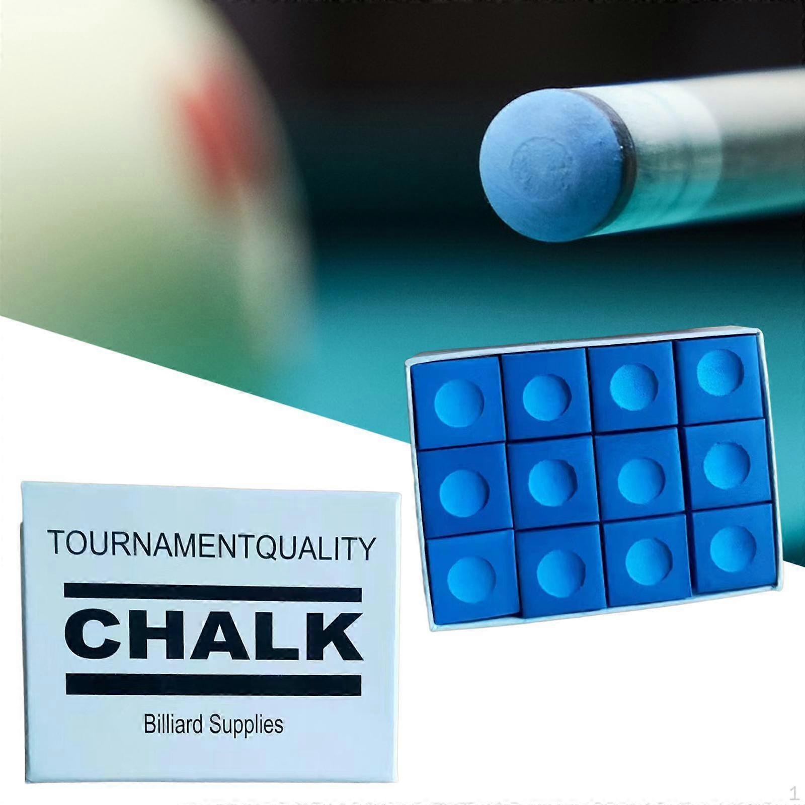 12 Pieces Billiard Chalks Pool Cue Chalk Practical Snooker Accessory Supplies Tip