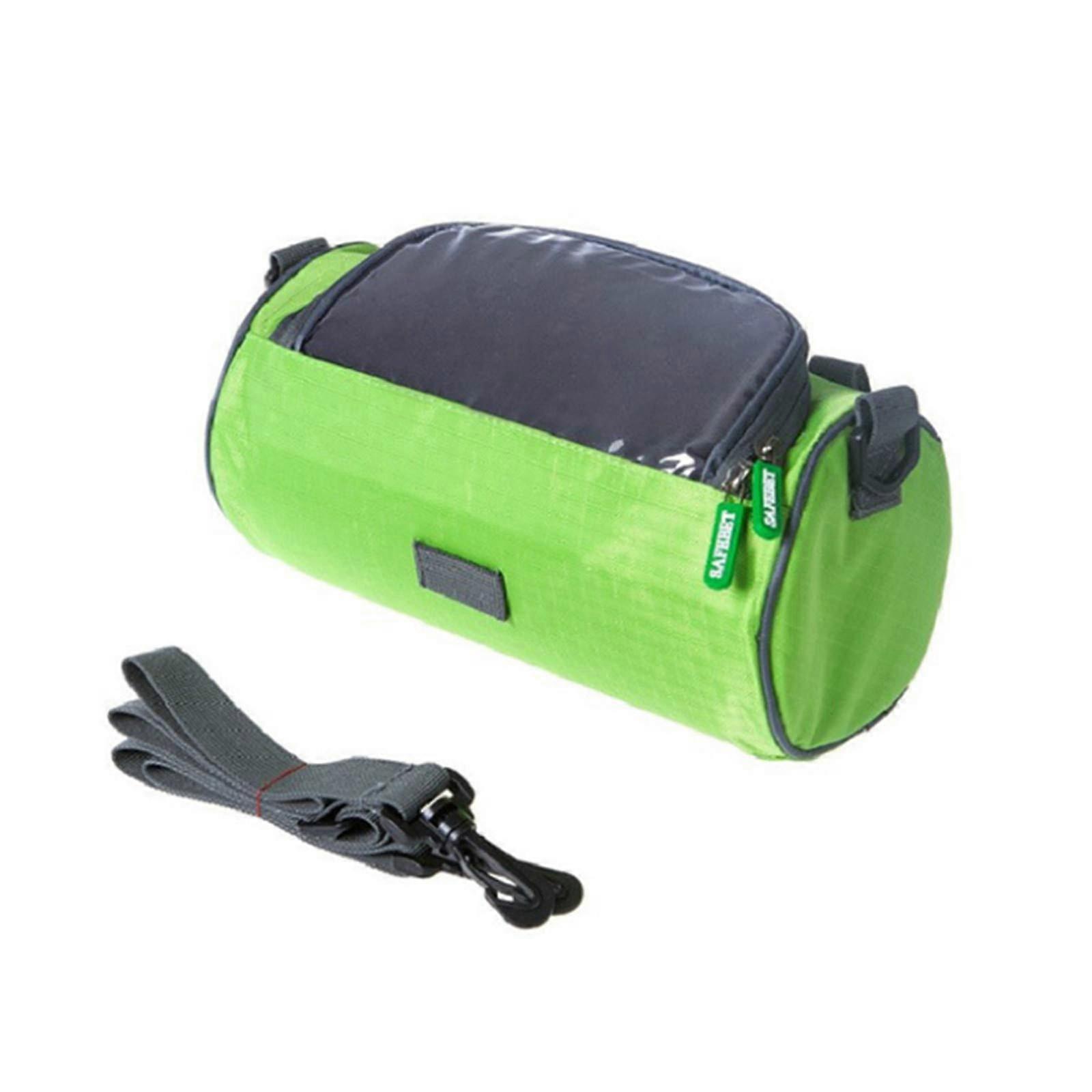 Bicycle Handlebar Bag, Baskets with Touchscreen, Phone Holder, Light Green