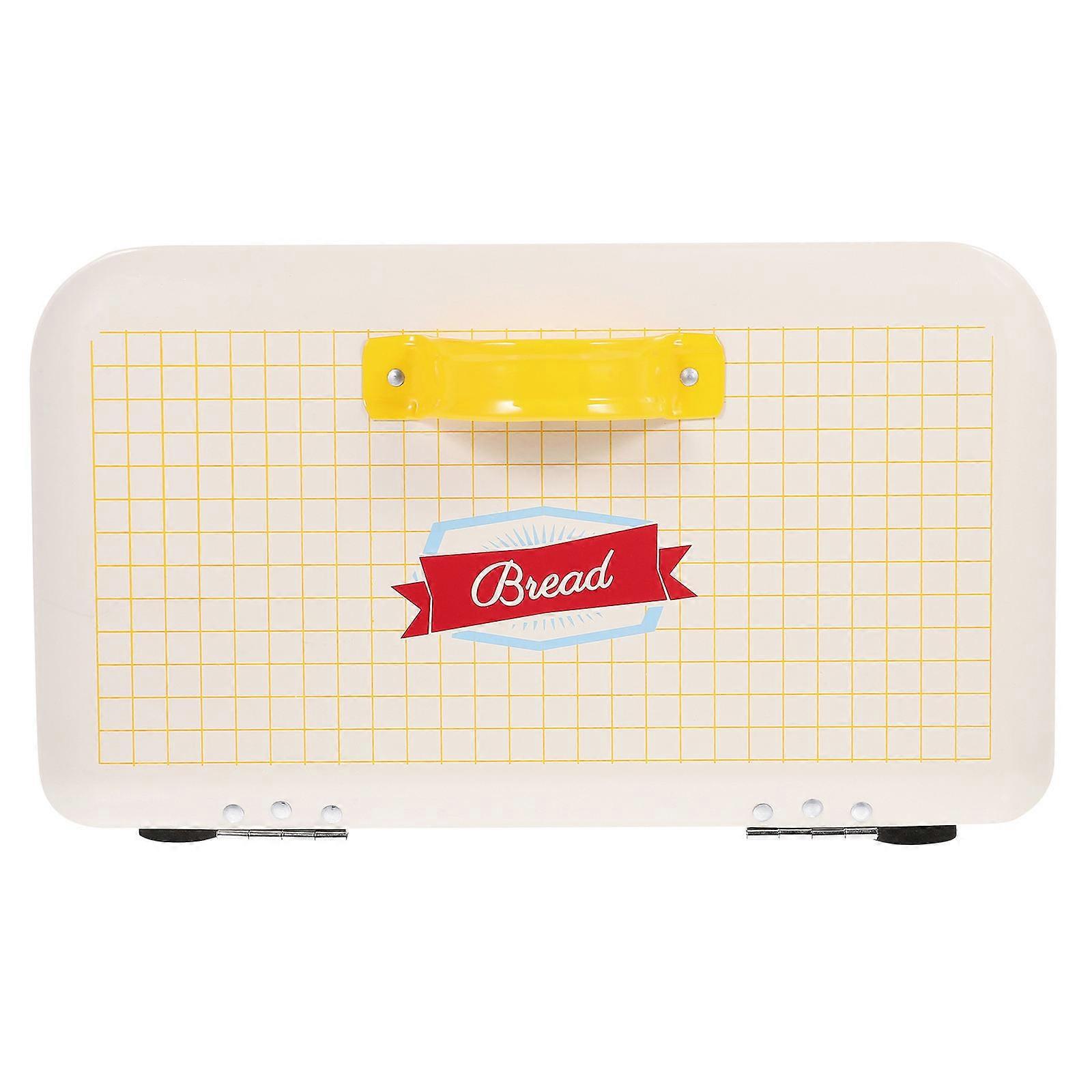 Kitchen Bread Container Large Storage Organizer For Kitchen Use Beige 35.00X20.50X20.50CM Magnetic Clasp 1Pack