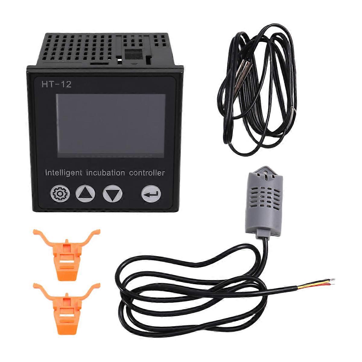 HT-12 LCD Digital Egg Incubator Controller Multifunctional Thermostat Hygrostat Control with Temperature Humidity Sensor