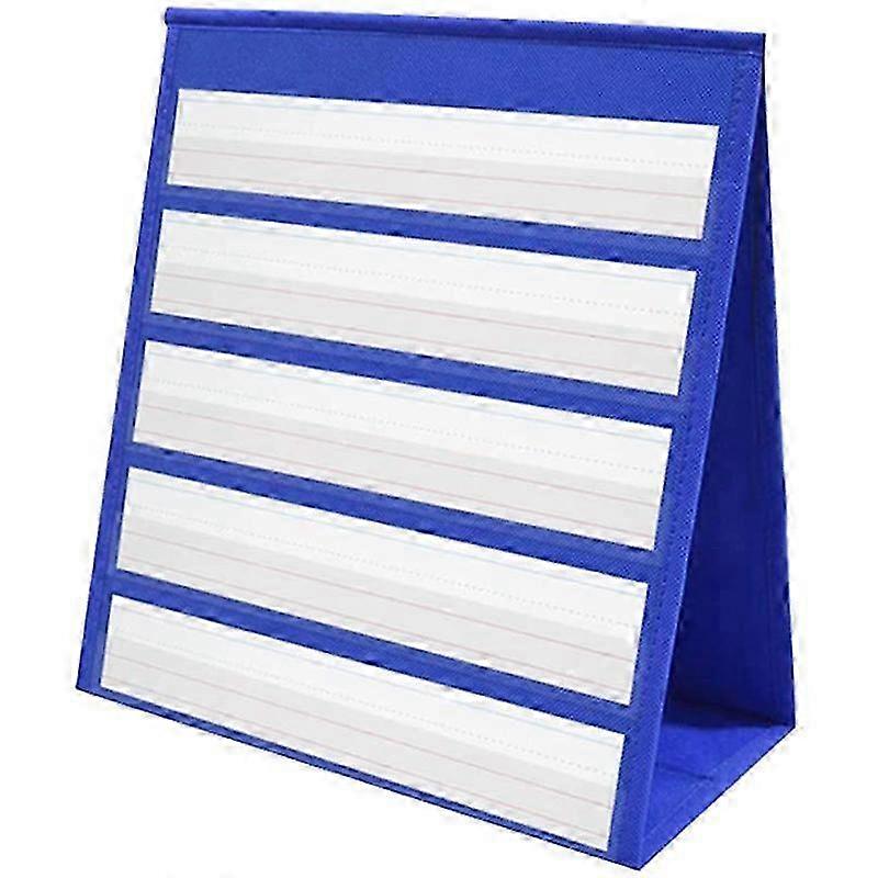 Desktop Pocket Chart Double-Sided and Self-Standing Mini Pocket Chart Stand Compatible with Individu